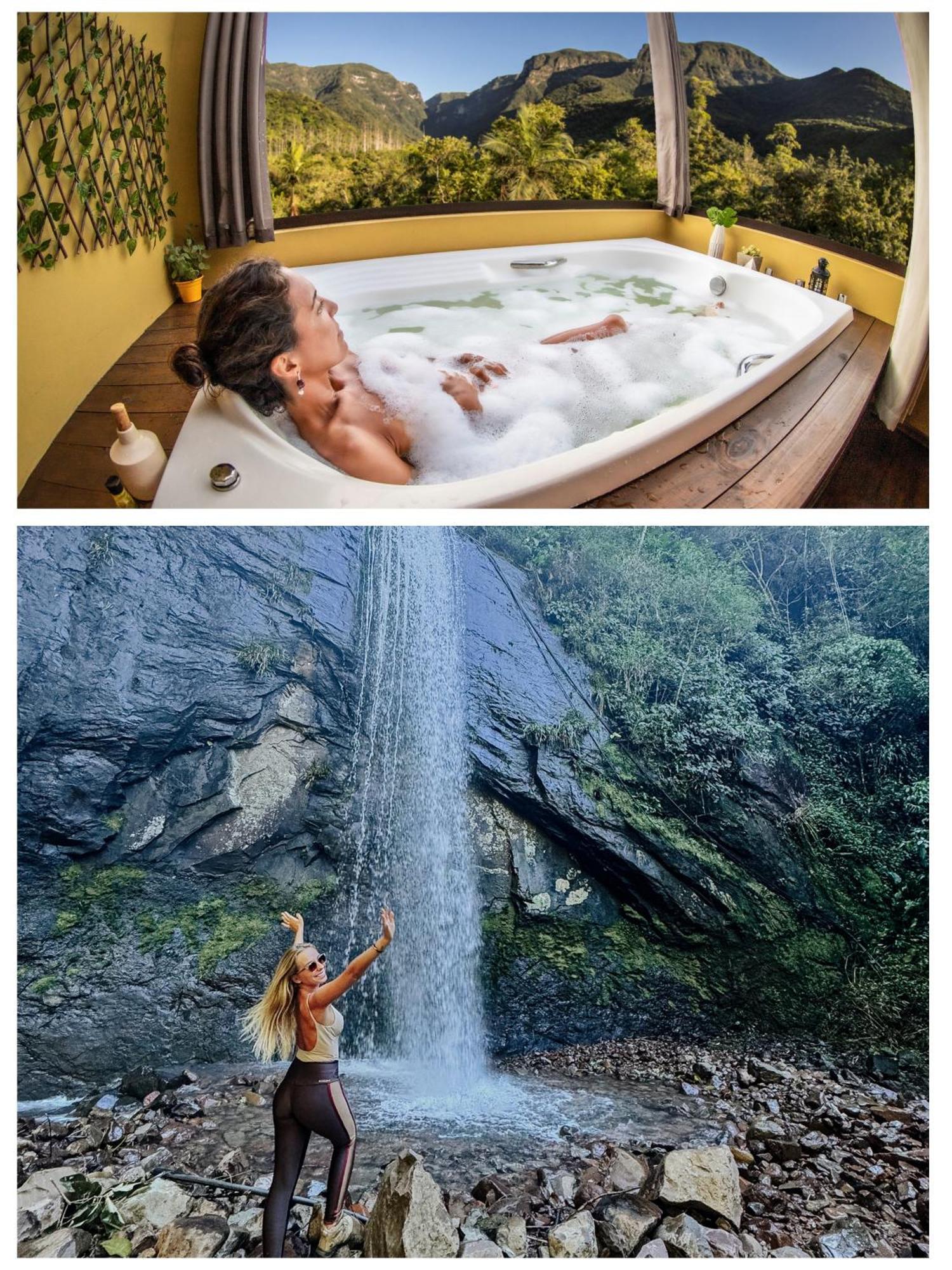 ホテル Refugio Ecologico Pedra Afiada プライア・グランデ エクステリア 写真